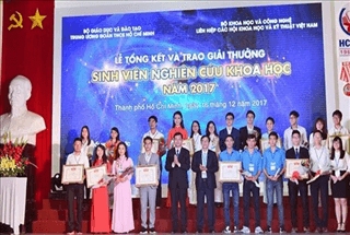 9 nhóm sinh viên đạt giải Nhất cuộc thi Sinh viên nghiên cứu khoa học 2017