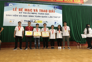 Đội tuyển Olympic Toán sinh viên đạt thành tích xuất sắc trong kì thi Olympic Toán Sinh viên và Học sinh toàn quốc 2019