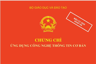 Mẫu chứng chỉ Ứng dụng Công nghệ thông tin cơ bản của trường Đại học Sư phạm Hà Nội