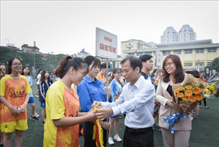 Khai mạc giải bóng đá - bóng chuyền trường Đại học Sư phạm Hà Nội năm học 2018-2019