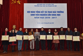 Hội nghị tổng kết và trao giải thưởng sinh viên nghiên cứu khoa học năm học 2016 - 2017