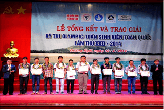 Thông báo: Kết quả kỳ thi olympic Toán sinh viên toàn quốc lần thứ XXII (Quảng Ngãi 2014)