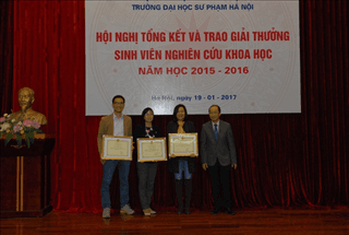 Hoạt động Sinh viên Nghiên cứu khoa học năm học 2015 - 2016