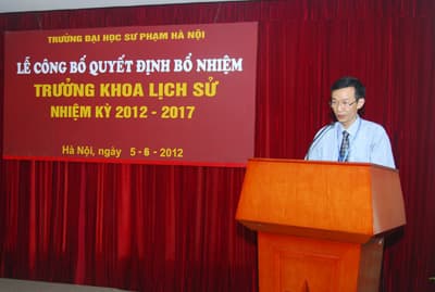 Lễ công bố quyết định bổ nhiệm trưởng khoa Lịch Sử nhiệm kỳ 2012 - 2017