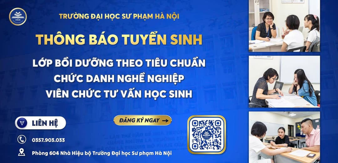 Thông báo tuyển sinh lớp bồi dưỡng theo tiêu chuẩn chức danh nghề nghiệp viên chức tư vấn học sinh