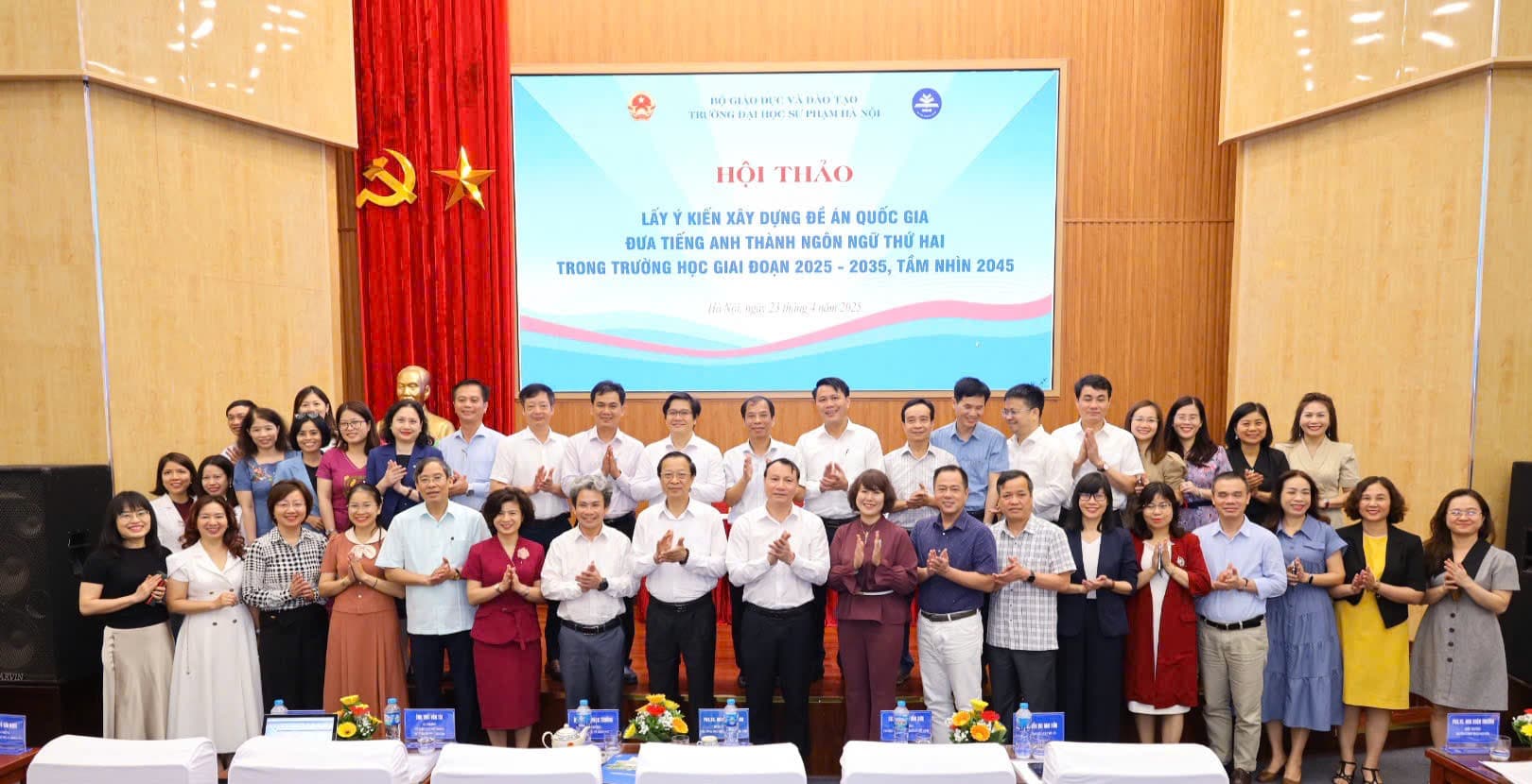 Hội thảo góp ý xây dựng Đề án đưa Tiếng Anh trở thành ngôn ngữ thứ hai trong trường học: Trường Đại học Sư phạm Hà Nội tích cực đóng góp xây dựng chính sách giáo dục quốc gia