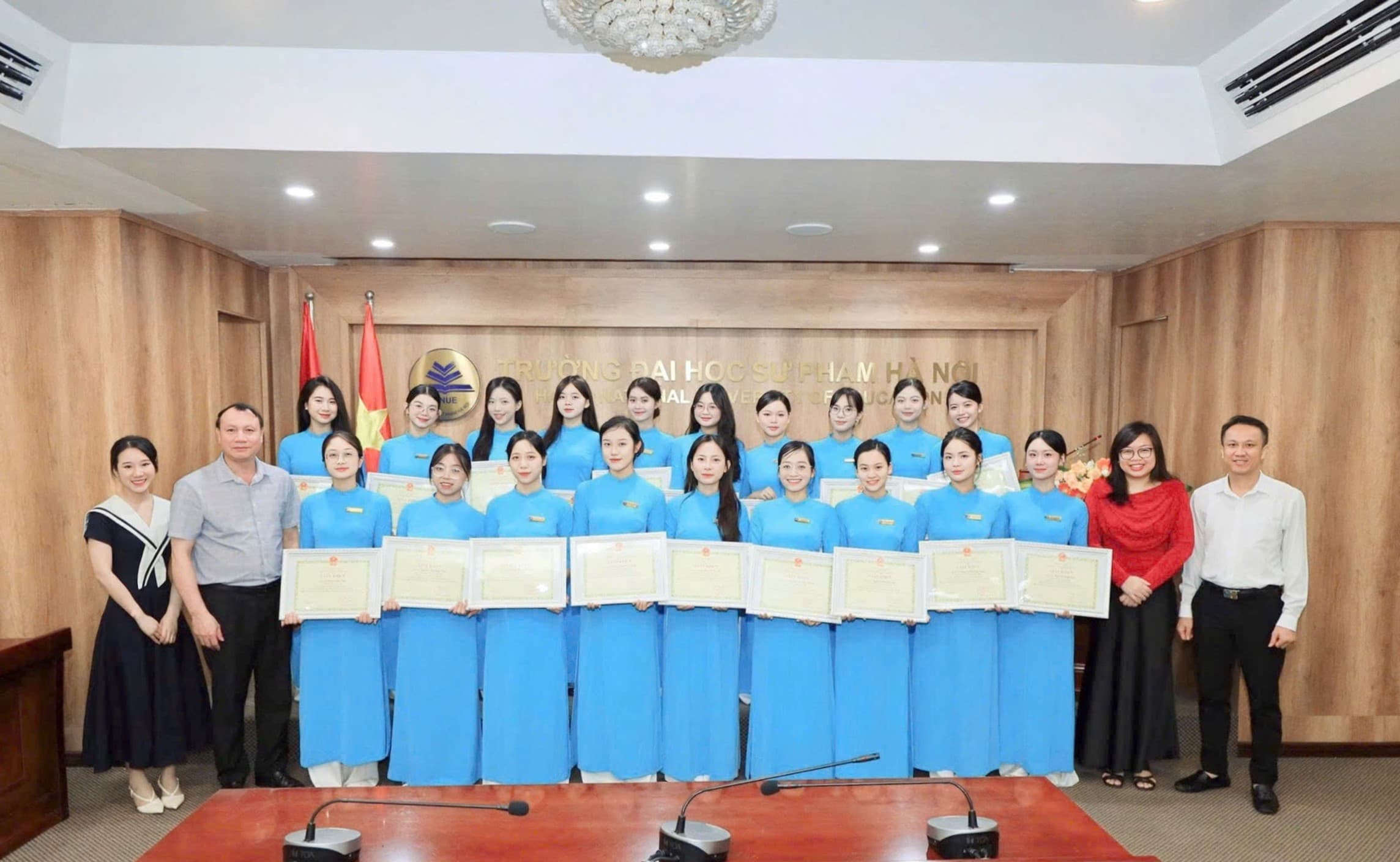 Trường Đại học Sư phạm Hà Nội tổng kết công tác lễ tân phục vụ Triển lãm 80 năm thành tựu Quốc gia